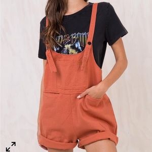 Princess Polly Sloan Rust Overalls